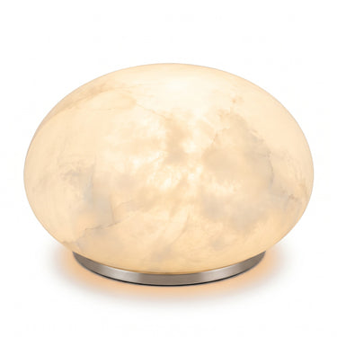 Alabaster Mini Cordless Table Lamp | Rechargeable Stone Accent Light – on a clean white background