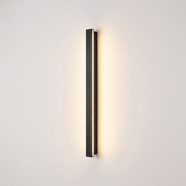 Black Linear Outdoor Wall Sconce | Waterproof LED Bar with Remote Option – on a clean white background