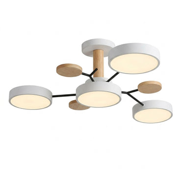 Branching Molecule Semi-Flush Ceiling Light | Scandinavian LED Fixture – on a clean white background