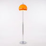 Caramel Acrylic Mushroom Floor Lamp | Mid-Century Dome Light – on a clean white background