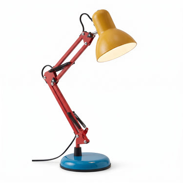Color-Block Articulated Desk Lamp | Primary Color Adjustable Table Lamp – on a clean white background
