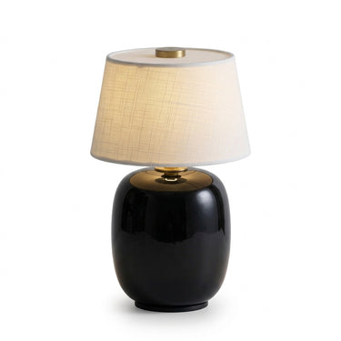 Cordless Fabric Shade Table Lamp | Rechargeable Touch Lamp – on a clean white background