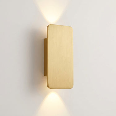 Flat Rectangular Aluminum Wall Sconce | Two-Light LED Wall Lamp – on a clean white background
