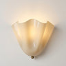 Hand-Blown Glass Petal Wall Sconce | Dimmable Damp-Rated Wall Light – on a clean white background