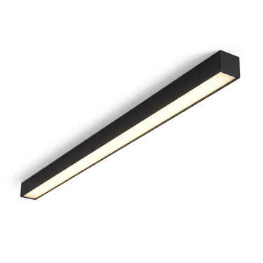 Linear Flush Mount Ceiling Light | Slim LED Bar in Black or White – on a clean white background