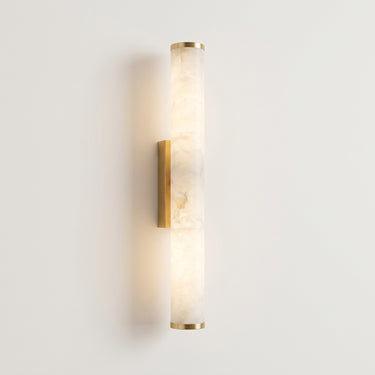 Marble-Look Resin Wall Sconce | Sculptural Warm LED Wall Light – on a clean white background
