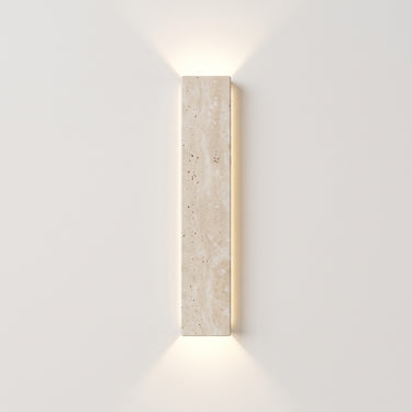 Natural Stone Wall Light | Dimmable LED Indoor-Outdoor Sconce – on a clean white background