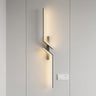 Offset Double Bar Wall Light | Dimmable LED with Remote – on a clean white background