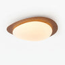 Organic Wood-Grain Flush Mount Ceiling Light | Slim Dimmable LED – on a clean white background