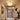 Pleated Brass Semi-Flush Ceiling Light | Dimmable Mid-Century Fixture – close-up