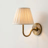 Pleated Linen Shade Wall Sconce | Classic Single or Double Light – on a clean white background