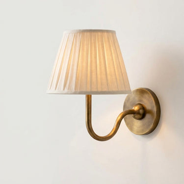 Pleated Linen Shade Wall Sconce | Classic Single or Double Light – on a clean white background