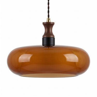 Plug-In Glass Dome Pendant Light | Long-Cord Hanging Lamp – on a clean white background
