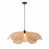 Rattan Petal Pendant Light | Handwoven Layered Shade in Five Sizes – on a clean white background