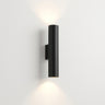 Round Aluminum Tube Wall Sconce | Two-Light LED Wall Lamp – on a clean white background