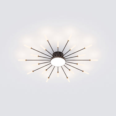 Sunburst Flush Mount Ceiling Light | Modern LED Starburst Fixture – on a clean white background