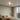 Textured Glass Flush Mount Ceiling Light | Wood-Grain Dimmable Fixture – switched on in a room