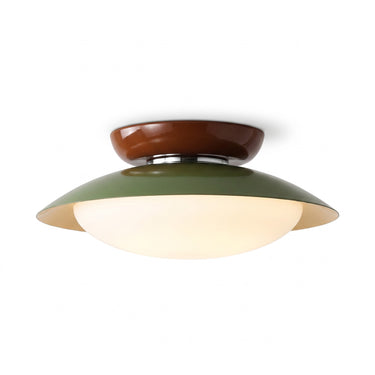 Two-Tone Dome Flush Mount Light | Warm LED for Ceiling or Wall – on a clean white background