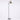 Wood-Accent Metal Cone Floor Lamp | Curved Nordic Standing Light – Gray