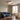 Wood-Tone Round Flush Mount Light | Slim LED Ceiling Fixture – switched on in a room