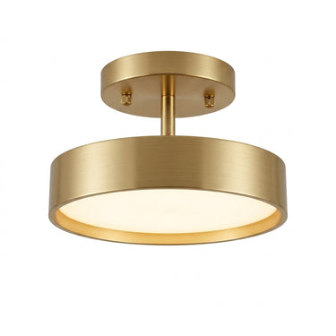 Adjustable Copper Flush Mount Light | Small Gold LED Ceiling Spot – on a clean white background