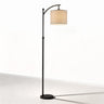 Arched Fabric Drum Floor Lamp | Adjustable Height Reading Light – on a clean white background