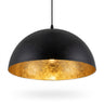 Extra-Large Metal Dome Pendant Light | Gold-Leaf Interior Kitchen Light – on a clean white background
