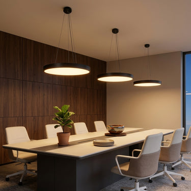 Floating Ring LED Pendant Light | Dimmable Round Hanging Fixture – detail view