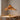 Fringed Bamboo Cone Pendant Light | Woven Chevron Hanging Lamp – switched on in a room