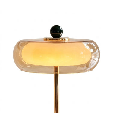 Green Dome Cordless Table Lamp | Rechargeable Retro Accent Light – detail view