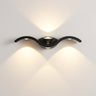 Gull Wing Outdoor Wall Light | Three-Head Up and Down LED Sconce – on a clean white background