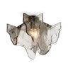 Hand-Blown Bubble Glass Ceiling Light | Smoke Gray or Amber Fixture – on a clean white background