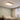 Large Rectangular Wood-Frame Flush Mount Light | Low-Profile LED Ceiling – switched on in a room