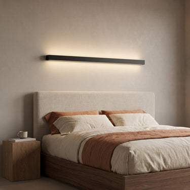 LED Wall Light Bar | Dimmable Linear Sconce with Remote – switched on in a room