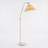 Pleated Fabric Gooseneck Floor Lamp | Slim Modern Reading Light – on a clean white background