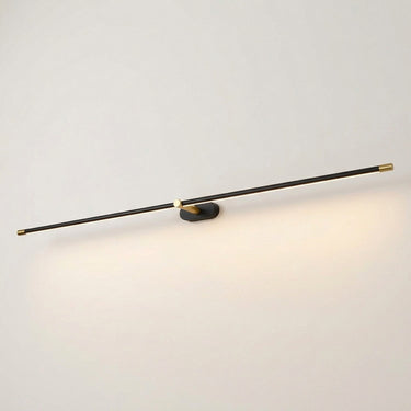 Slim Linear Wall Light | Gold LED Vanity and Picture Light – Black + Gold