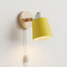 Swivel Shade Plug-In Wall Lamp | Wood and Metal Reading Sconce – on a clean white background