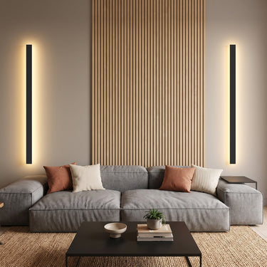 Ultra-Slim Aluminum Wall Light Bar | Dimmable LED with Remote – detail view