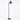 Wood-Accent Metal Cone Floor Lamp | Curved Nordic Standing Light – on a clean white background